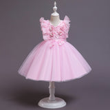 V-neck ruffled girl dress