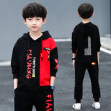 Children's Boys Spring And Autumn Clothes Foreign Style Sports Two-Piece Suit