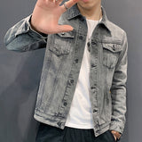 Men jean Jacket Hole Retro fashion spring autumn