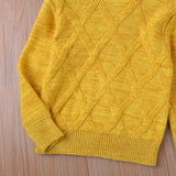 Checked Turtleneck Sweater With Long Sleeves