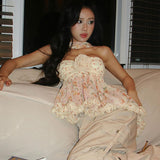 Women's Floral Chiffon Top Tube Loose Vest