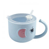 Baby Feeding Bottle Kid's Mug Silicone Straw Children - Almoni Express