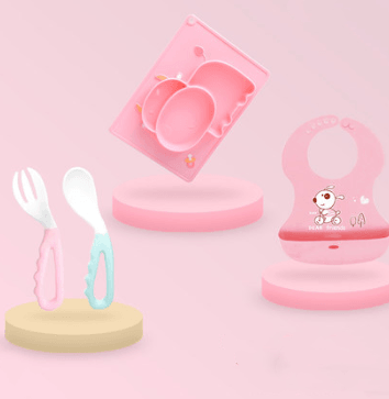 Baby Silicone Suction Cup Dishes Cartoon Learning Bowl Infant Feeding Bowls - Almoni Express