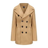 British Men Mid-length Long Sleeve Woolen Coat - AL MONI EXPRESS