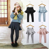 Children's Korean Version Of Non Inverted Velvet Skirt Thickened 380 Grams, Outer Wear Children's Pants - Almoni Express