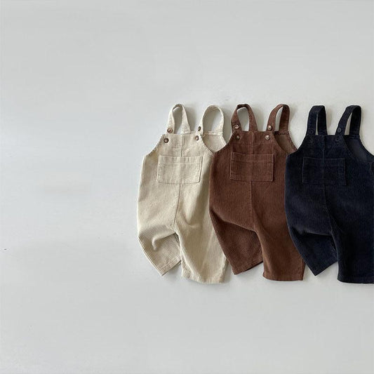 Children's Multi-color Corduroy Casual Suspenders - Almoni Express