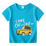 Children's Short Sleeve Boys And Girls T-shirt Cartoon Half Sleeve Top - Almoni Express
