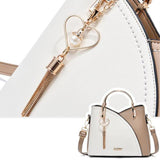 Color Block Handbag Love Tassel Decor Crossbody Bags For Women - AL MONI EXPRESS