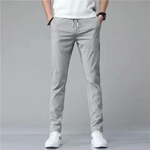 Drawstring Trousers Thin Casual Pants Korean Version Loose Straight Sweatpants Mens Clothing - AL MONI EXPRESS