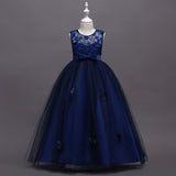 Mesh Girls Evening Gown Wedding Dress