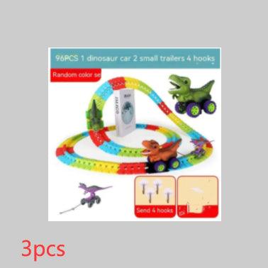 Electric Dinosaur-themed Children's Roller Coaster with Plastic Track Toy - AL MONI EXPRESS