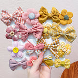 Children's Bow Hair Clip Girls Princess Super Fairy Fabric Flower Clip