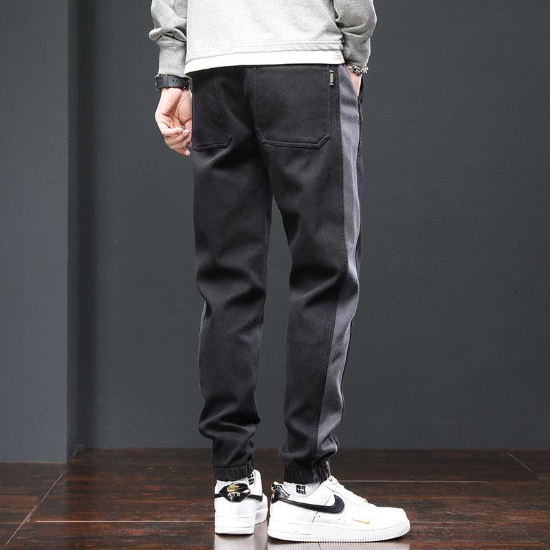Fleece Lined Padded Warm Keeping Track Sweatpants Loose Casual Pants - Almoni Express