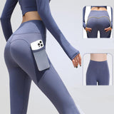 Gym Sport Seamless Leggings With Pockets Push Up High Waist Pants Women Fitness Running Yoga Pants Gym Sport Seamless Leggings - AL MONI EXPRESS