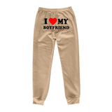 I Love MY BOYFRIEND Printed Trousers Casual Sweatpants Men And Women Sports Pants - AL MONI EXPRESS