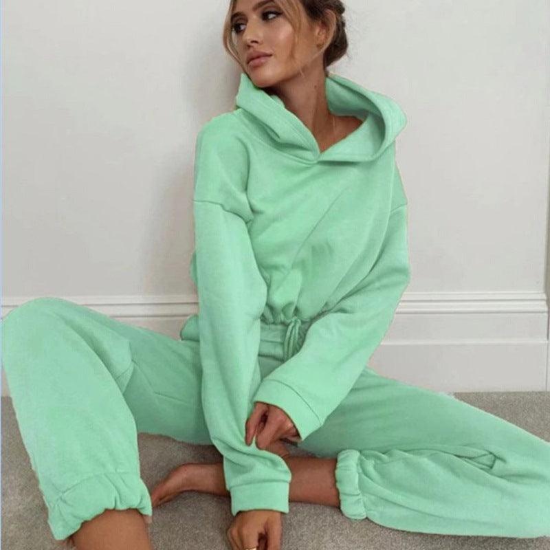 Jogging Suits For Women 2 Piece Sweatsuits Tracksuits Sexy Long Sleeve HoodieCasual Fitness Sportswear - AL MONI EXPRESS