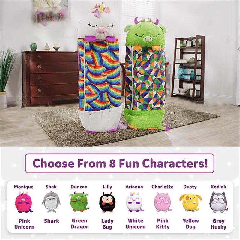 Kids Sleeping Bag, Soft Sleepy Sack For Kids & Toddlers Easy Roll Up Design For School, Daycare Children Sleeping Bags Play Pillow Sleep Sack - Almoni Express