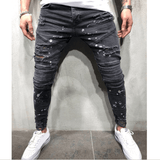 Knee hole, small feet, men's motorcycle pants - Almoni Express