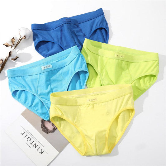 Men Comfortable Soft Cotton Briefs Underwear - Almoni Express