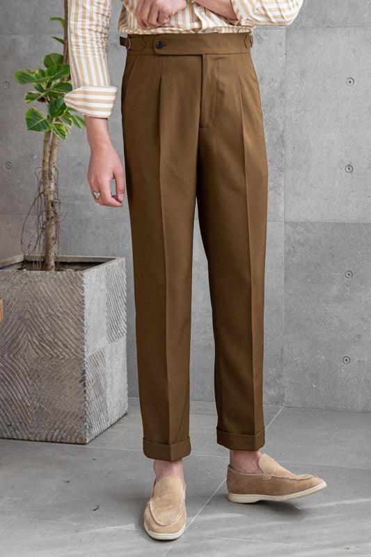 Men's Drape Anti-wrinkle Casual High-waisted Pants - Almoni Express
