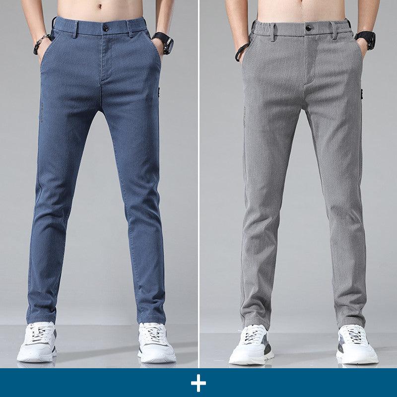 Men's Fashion Loose Straight Casual Jeans - Almoni Express
