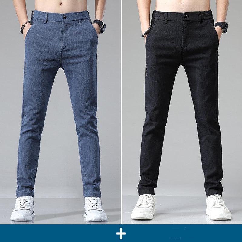 Men's Fashion Loose Straight Casual Jeans - Almoni Express