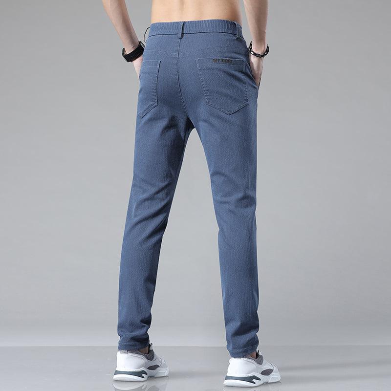 Men's Fashion Loose Straight Casual Jeans - Almoni Express