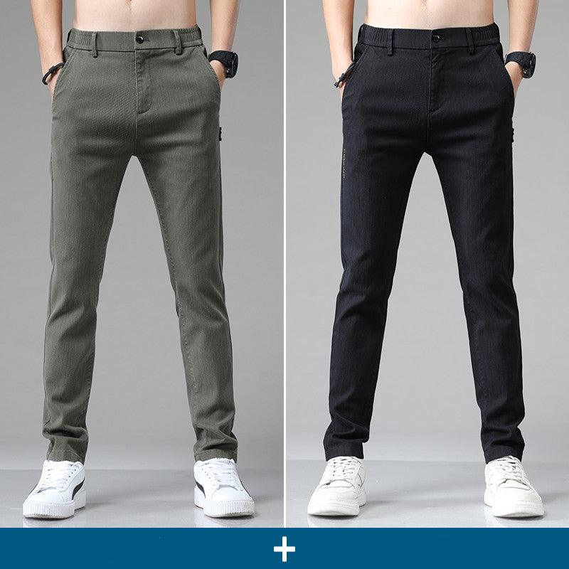 Men's Fashion Loose Straight Casual Jeans - Almoni Express