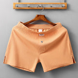 Men's Home Cotton Breathable Comfortable Sports Shorts Solid Color Vertical Pattern Large Size Men's Underwear - Almoni Express