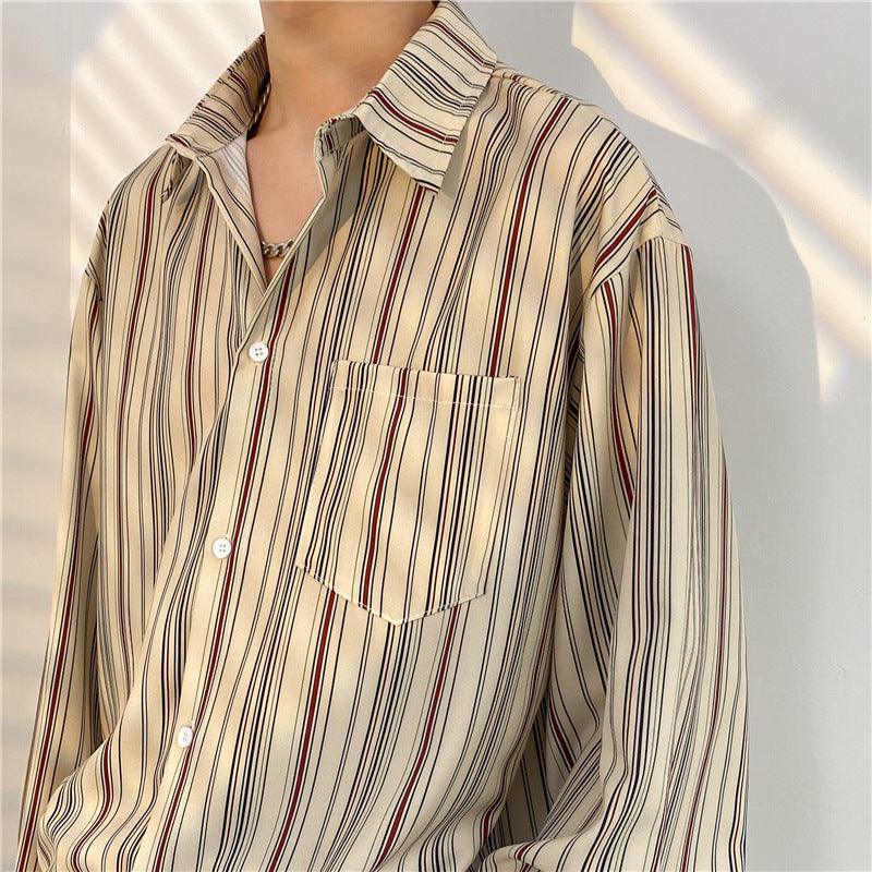 Mens Temperament Fashion Casual Printed Shirt - Almoni Express