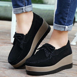 New Tassel Bow Design Shoes For Woman Fashion Thick Bottom Wedges Shoes Casual Slip On Solid Color Flats - AL MONI EXPRESS