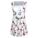 Pregnant Women Floral Printed Vest Maternity - Almoni Express
