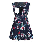 Pregnant Women Floral Printed Vest Maternity - Almoni Express