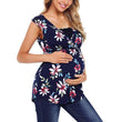 Pregnant Women Floral Printed Vest Maternity - Almoni Express