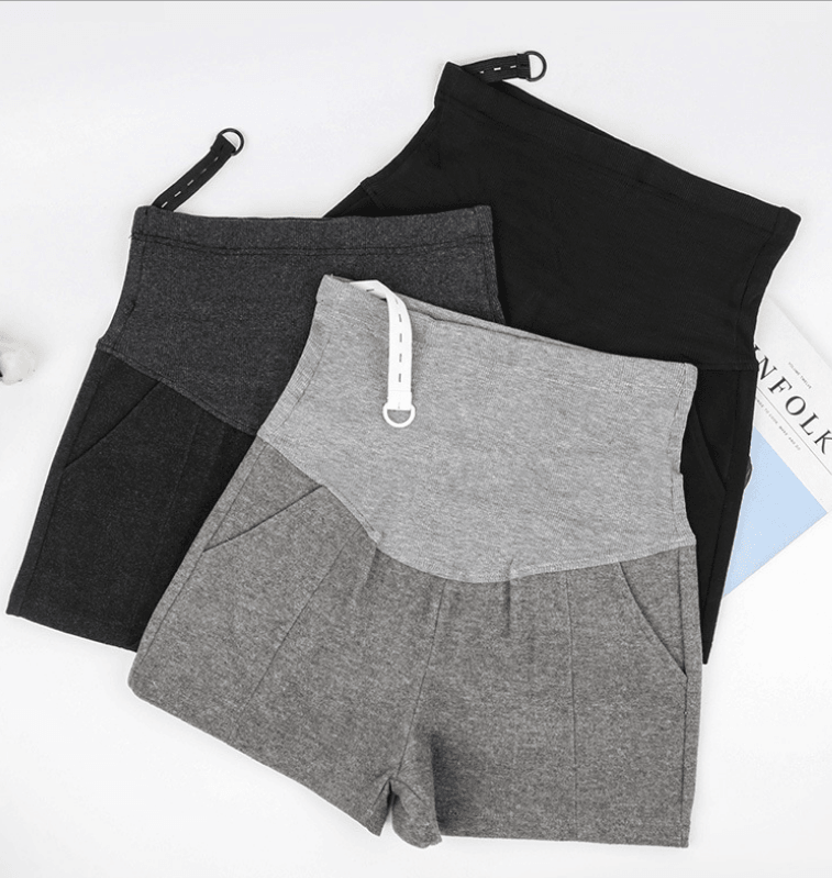 Pregnant women shorts, tide mom, woolen stomach lift pants - Almoni Express