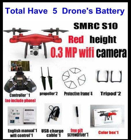 Sales Promotion WiFi 2MP Camera With S10 SMRC FPV Quadcopter Drone Helicopter UAV Micro Remote Control Toy RACER KIT Aircraft - Almoni Express