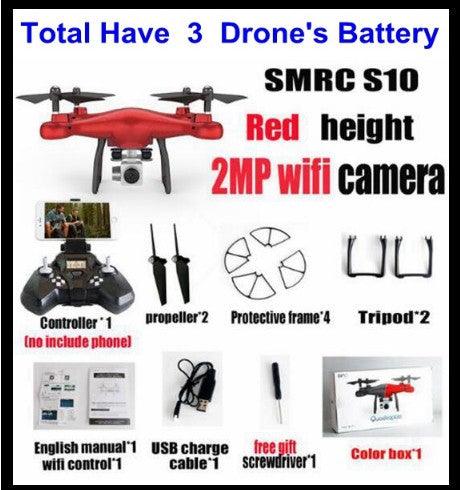 Sales Promotion WiFi 2MP Camera With S10 SMRC FPV Quadcopter Drone Helicopter UAV Micro Remote Control Toy RACER KIT Aircraft - Almoni Express
