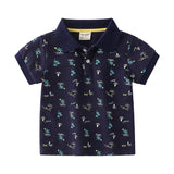 Summer Boys' Cotton Short-sleeved Polo Shirt - Almoni Express