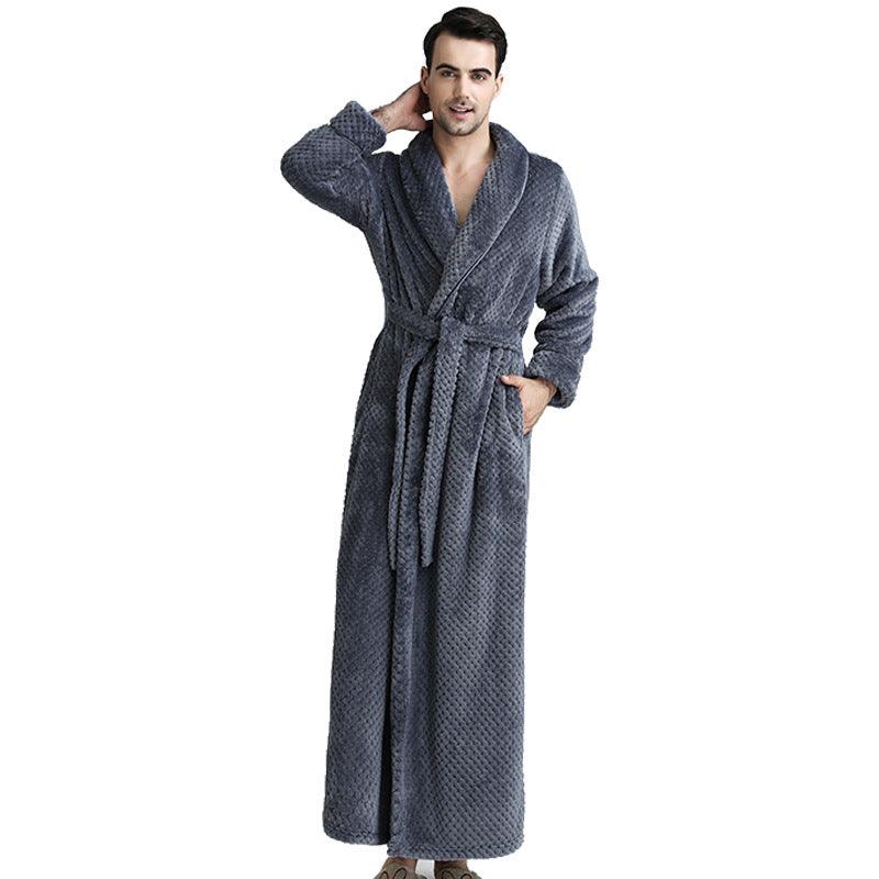 Thick waist velvet bathrobe - Almoni Express