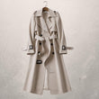 Women's Mid-length Trench Coat Autumn Long Windbreaker - AL MONI EXPRESS