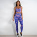 Blue pink trousers suit
