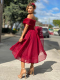 Womens Solid Casual Party Night Dress Club Off Shoulder Gown Elegant Backless Sexy Dress Birthday - Almoni Express