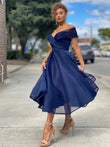 Womens Solid Casual Party Night Dress Club Off Shoulder Gown Elegant Backless Sexy Dress Birthday - Almoni Express