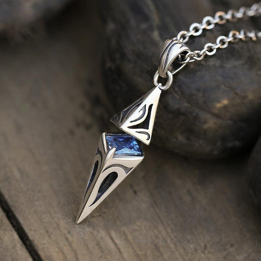 Inlaid Zircon Diamond Pendant Vintage Necklace - AL MONI EXPRESS