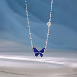 S925 Sliver Color-changed Butterfly Necklace Fashion Novelty Jewelry - AL MONI EXPRESS